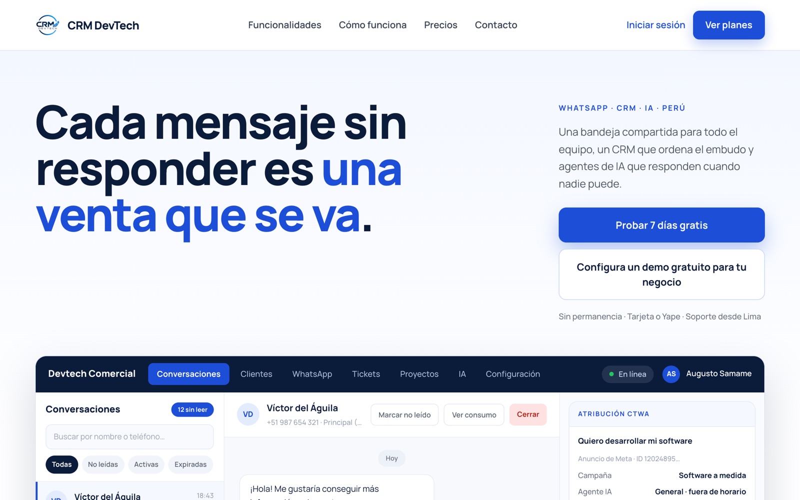 Captura de CRM DevTech